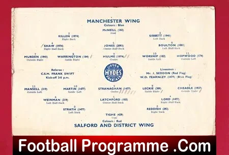 RAF Air Training Corps Manchester Wing v Salford Wing 1944 MCR