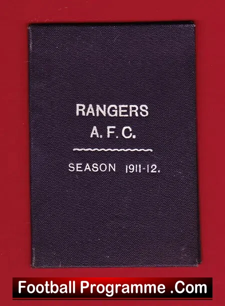 Rangers AFC Season Ticket Book Bristol 1911 – 1912