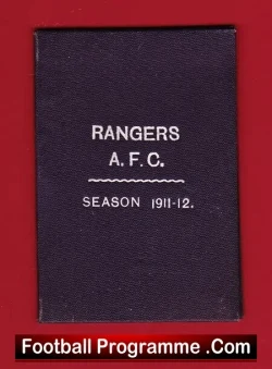Rangers AFC Season Ticket Book Bristol 1911 – 1912