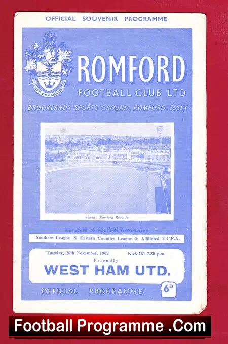 Romford v West Ham United 1962