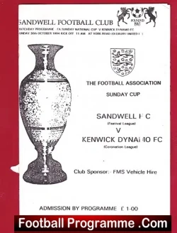 Sandwell v Kenwick Dynamo 1994 – Sunday Cup