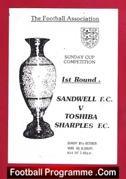 Sandwell v Toshiba Sharples 1989 – Sunday Cup