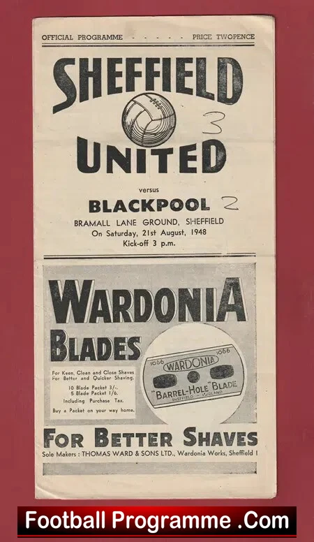 Sheffield United v Blackpool 1948
