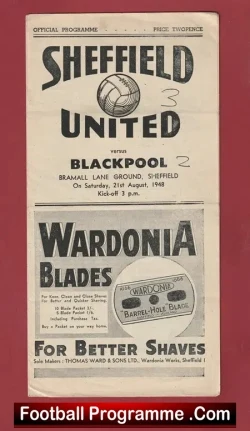 Sheffield United v Blackpool 1948