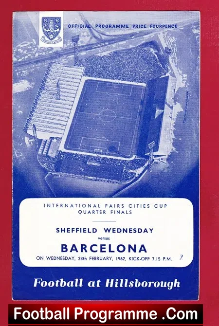 Sheffield Wednesday v Barcelona 1962 International Fairs Cup QF
