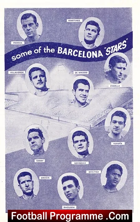 Sheffield Wednesday v Barcelona 1962 International Fairs Cup QF