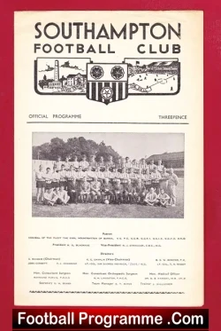 Southampton v Arsenal 1965 - football programme