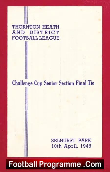 Southern Railway Croydon v ACC TAB 1948 - Senior Final Selhurst