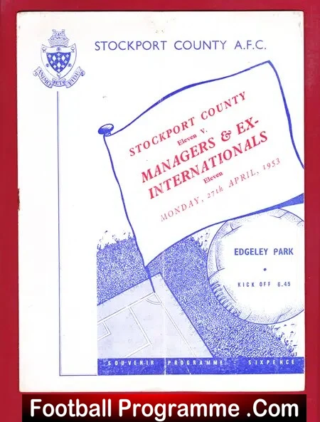 Stockport County v Managers 1953 – Included Matt Busby