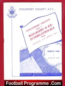 Stockport County v Managers 1953 – Included Matt Busby