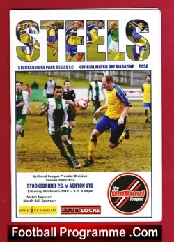 Stocksbridge Steels v Ashton United 2010 - football programme