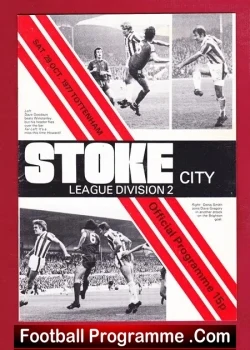 Stoke City v Tottenham 1977 - football programme