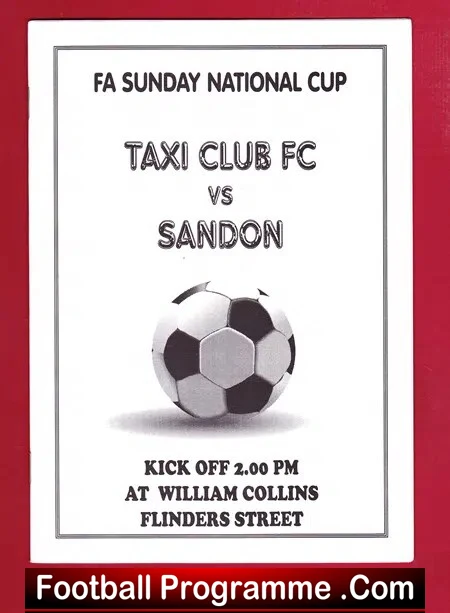 Taxi Club v Sandon 2002 – Sunday Cup