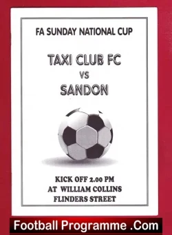 Taxi Club v Sandon 2002 – Sunday Cup
