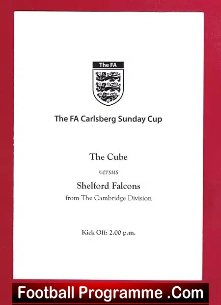 The Cube v Shelford Falcons 2002 – Sunday Cup