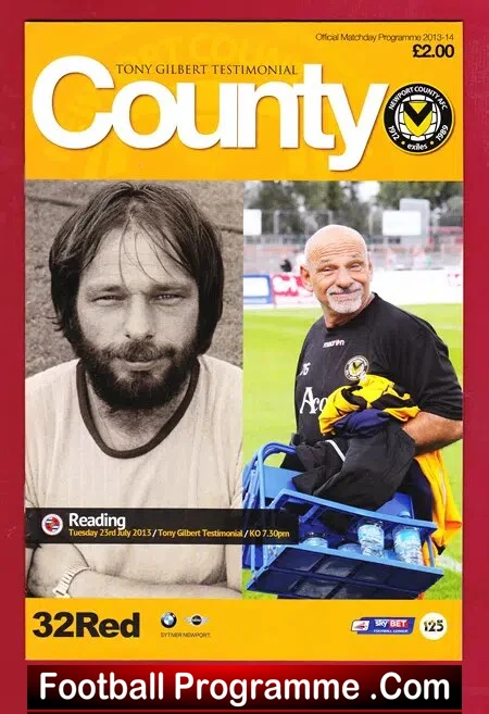 Tony Gilbert Testimonial Benefit Match Newport County 1ST MATCH