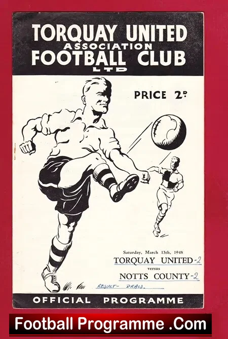 Torquay United v Notts County 1948