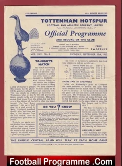 Tottenham Hotspur v Liverpool 1952