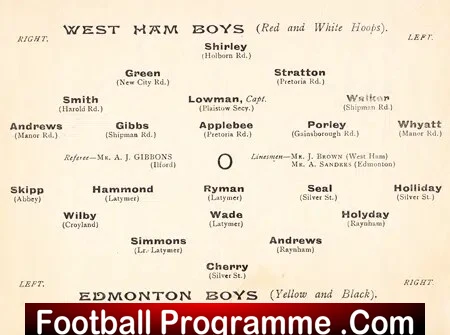 West Ham Boys v Edmonton Boys 1938 - Schoolboy Corinthian Shield
