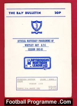 Whitley Bay v Durham City 1982 – Official Match Day Programme