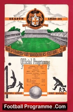 Wolves Wolverhampton v WBA 1950 - to clear - football programme