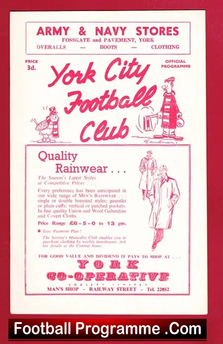 York City v Tranmere Rovers 1959