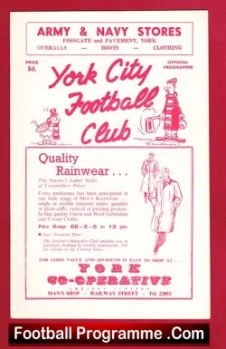 York City v Tranmere Rovers 1959