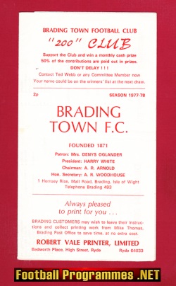 Brading Town v Moneyfield Sports 1978 – Isle of Wight – IOW