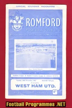 Romford v West Ham United 1962