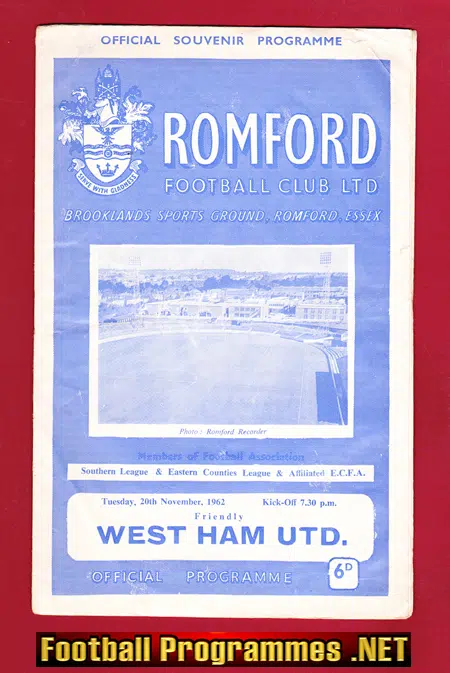 Romford v West Ham United 1962
