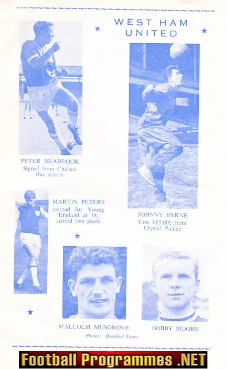 Romford v West Ham United 1962