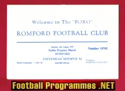 Romford v Tottenham 1975 - Public Practice Match