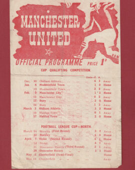 Manchester United v Chesterfield 1945 – 40s Man Utd Programmes