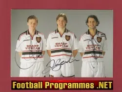 David Beckham + Ole Gunnar Solskjar + Ryan Giggs Signed Picture