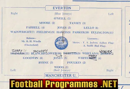Everton v Manchester United 1955