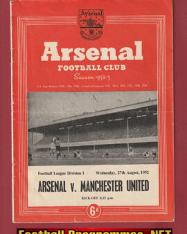 Arsenal v Manchester United 1952 – Man Utd