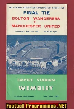 Manchester United v Bolton Wanderers 1958 - FA Cup Final London
