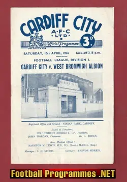 Cardiff City v WBA 1954