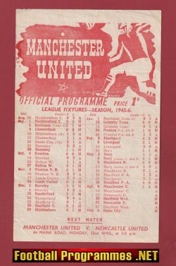 Manchester United v Sheffield Wednesday 1946 – Man Utd 1940’s