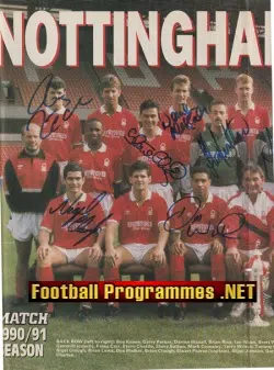 Nottingham Forest Team Multi Signed Autographed Poster 1990