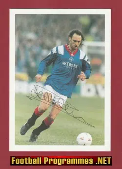 Glasgow Rangers Mark Hateley Autograph Signed Picture 1990s