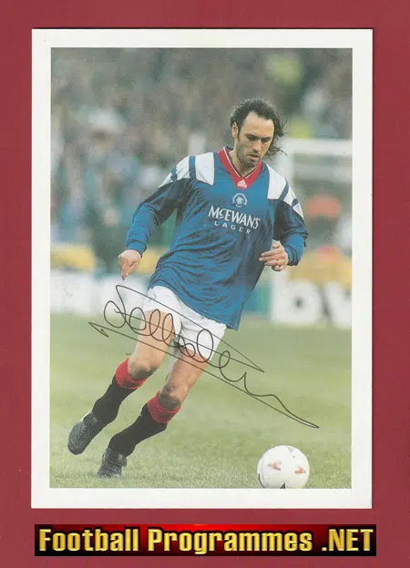 Glasgow Rangers Mark Hateley Autograph Signed Picture 1990s