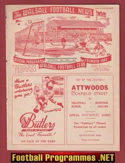 Walsall v Southampton 1956 - to clear