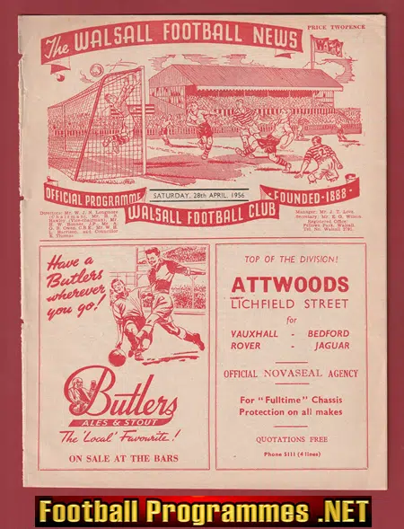 Walsall v Southampton 1956 - to clear