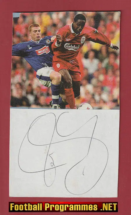 Liverpool Paul Ince Signed Picture Autograph 1990s