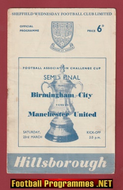 Birmingham City v Manchester United 1957 – FA Cup Semi Final