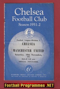 Chelsea v Manchester United 1951 – v Man Utd