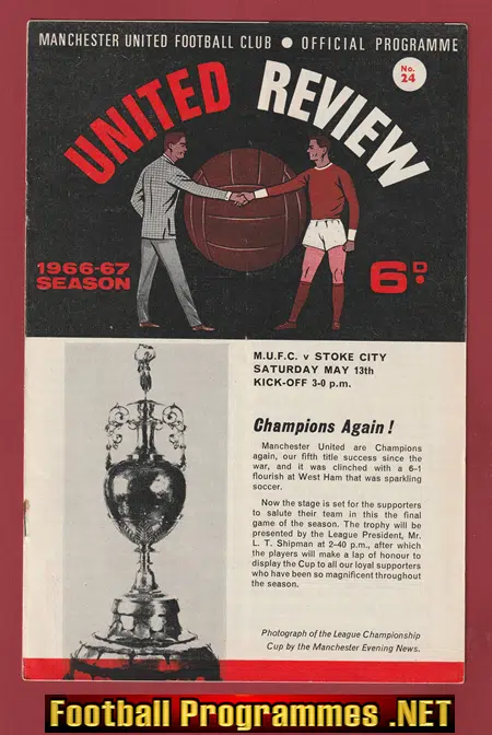 Manchester United v Stoke City 1967 - Man Utd