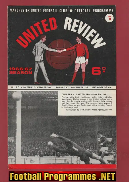 Manchester United v Sheffield Wednesday 1966 - Man Utd