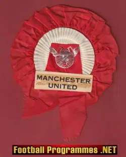 Manchester United FA Cup Final Football Rosette 1948